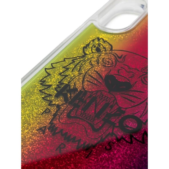 Kenzo iPhone X/XS Case Multi Color Tiger Head Logo Moving Glitter Phone Case - Picture 5 of 6